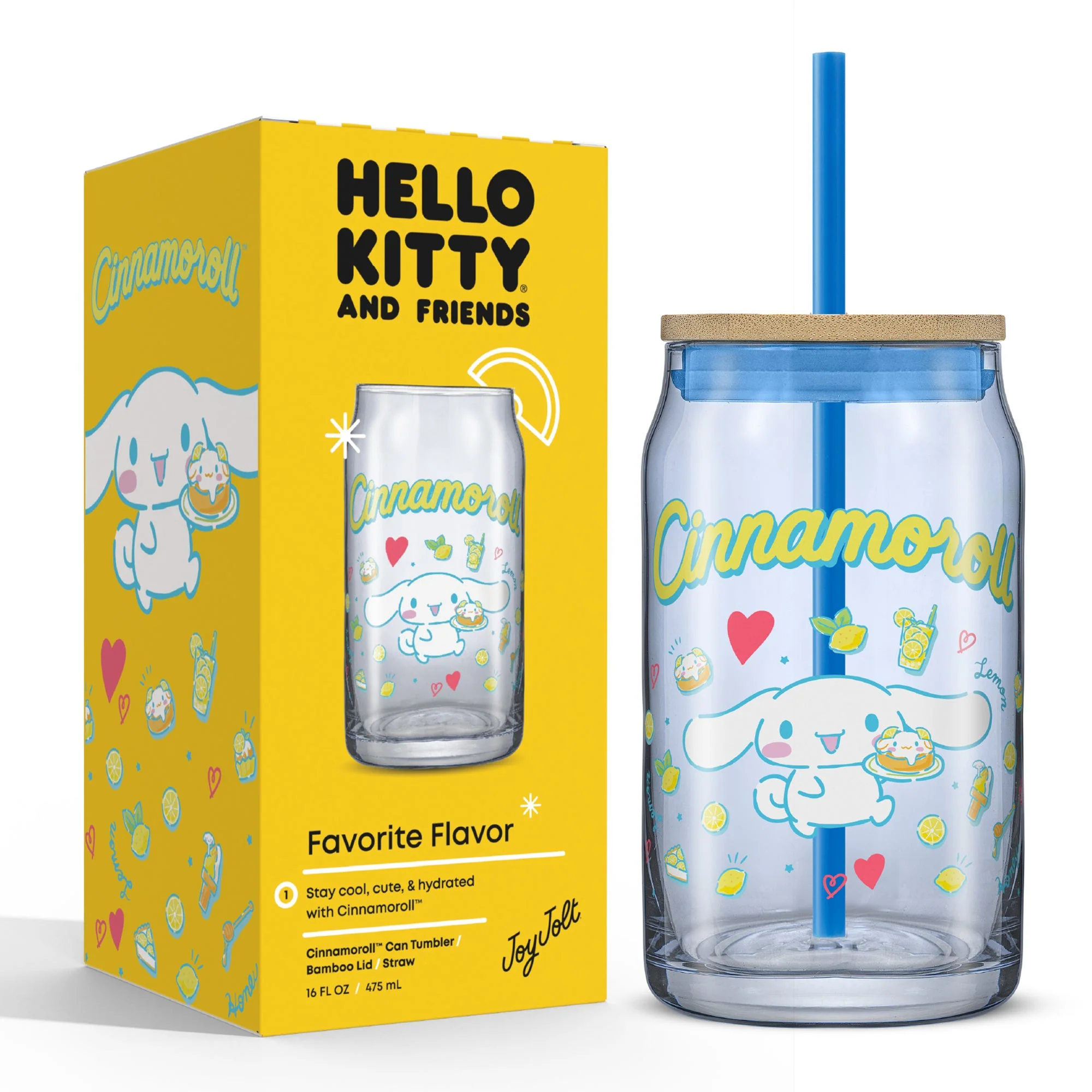 Cinnamoroll Favorite Flavor Lidded Glass Tumbler - Image 9