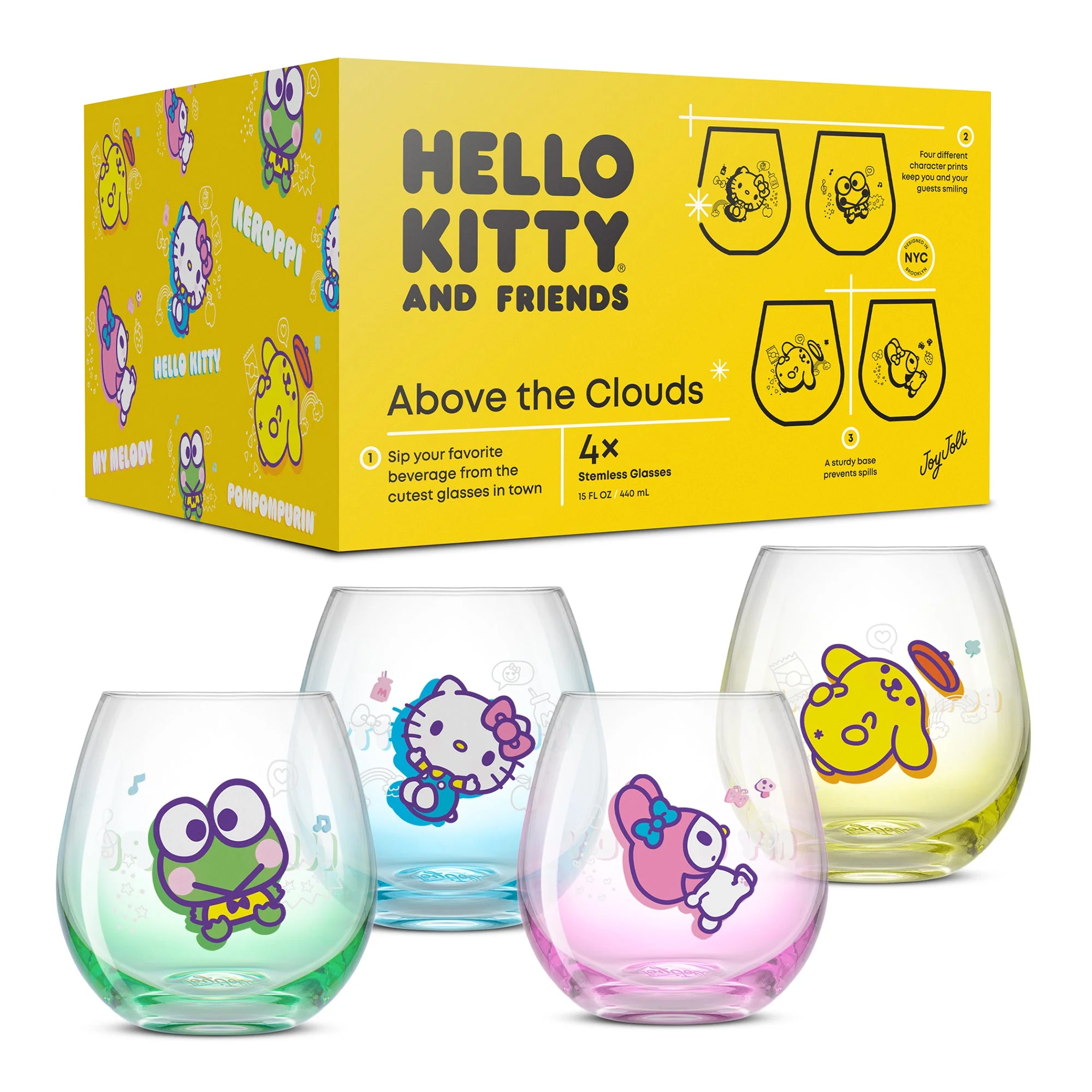 Hello Kitty and Friends Above the Clouds Stemless Glasses (Set of 4) - Image 16