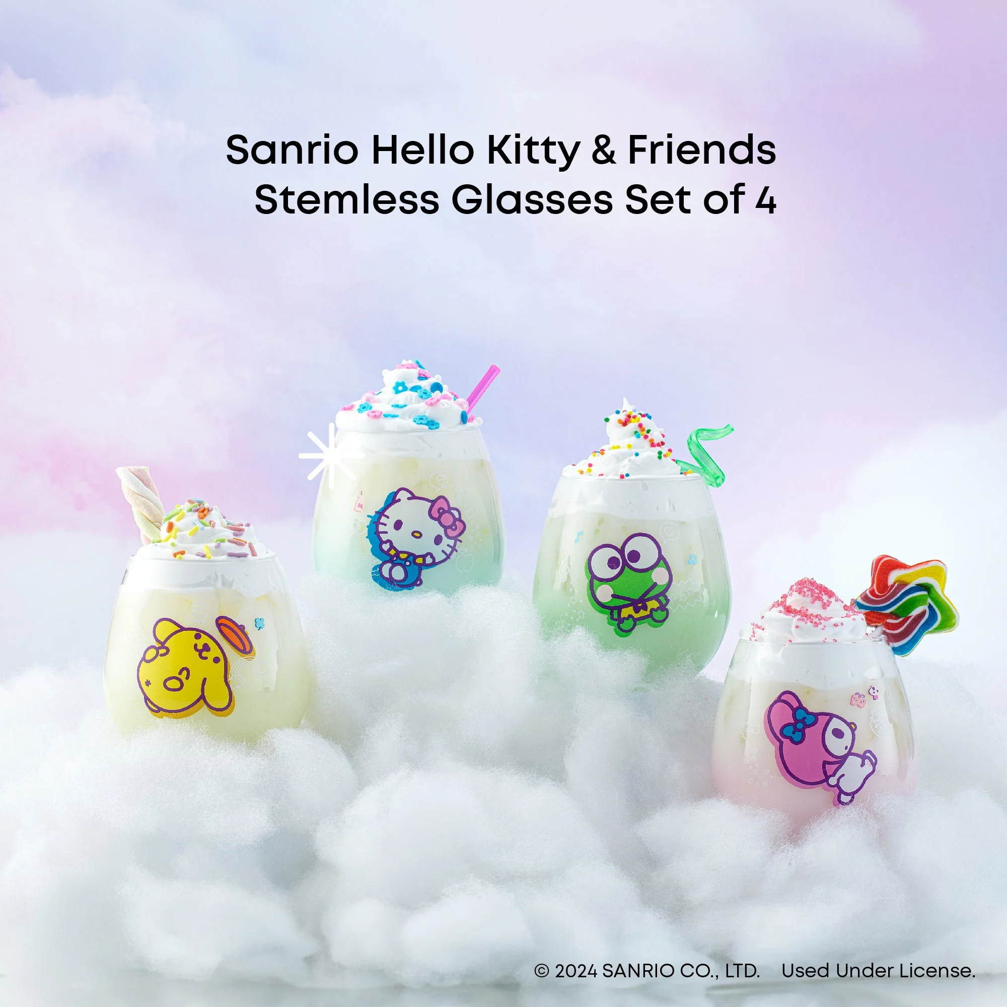 Hello Kitty and Friends Above the Clouds Stemless Glasses (Set of 4) - Image 3