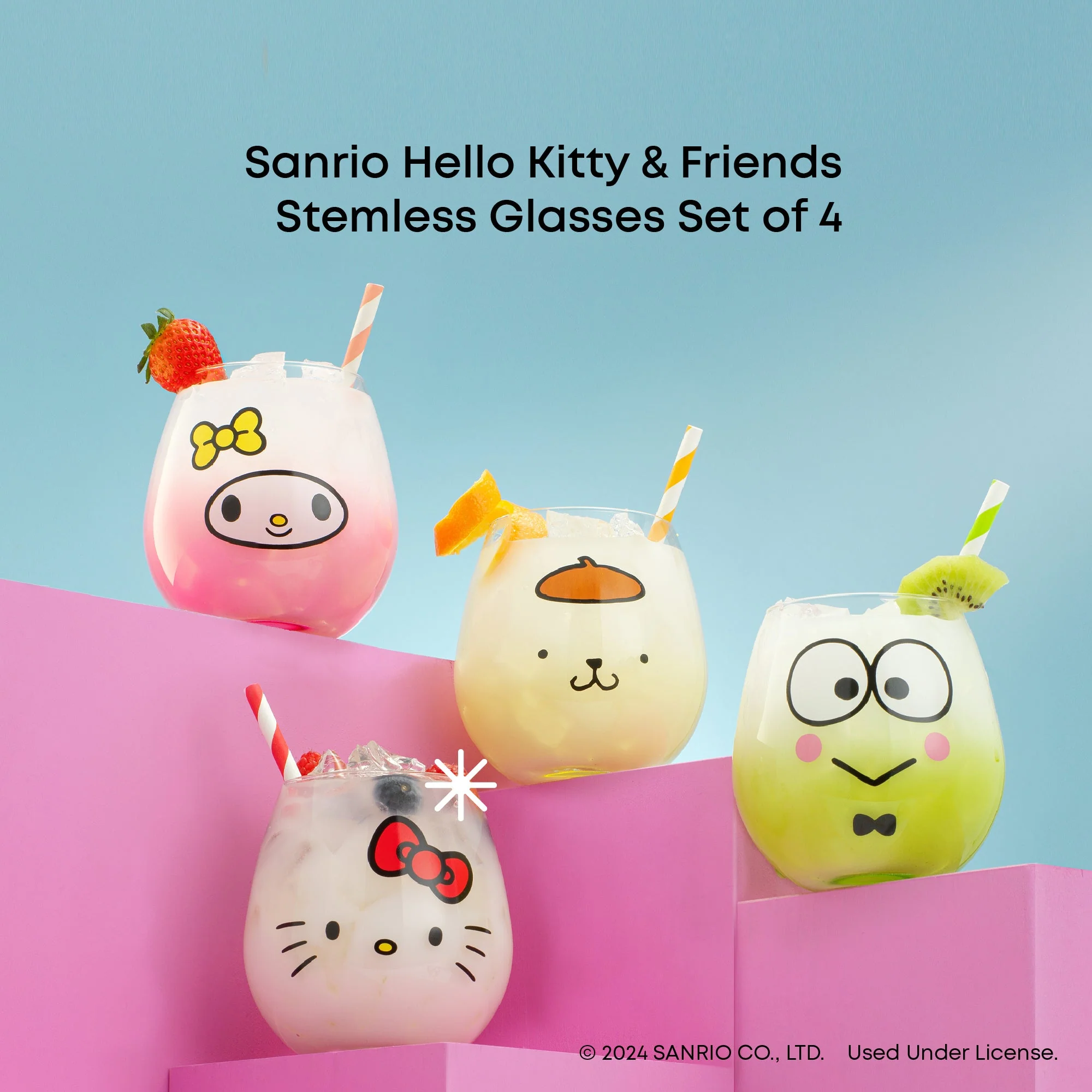 Hello Kitty and Friends Hello Sippy Stemless Glasses (Set of 4) - Image 3