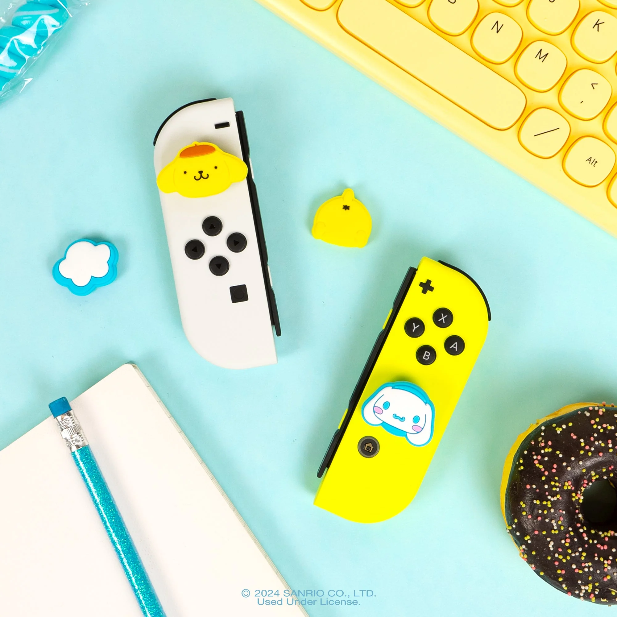 Hello Kitty and Friends Nintendo Switch Grip Caps (Cinnamoroll + Pompompurin) - Image 3