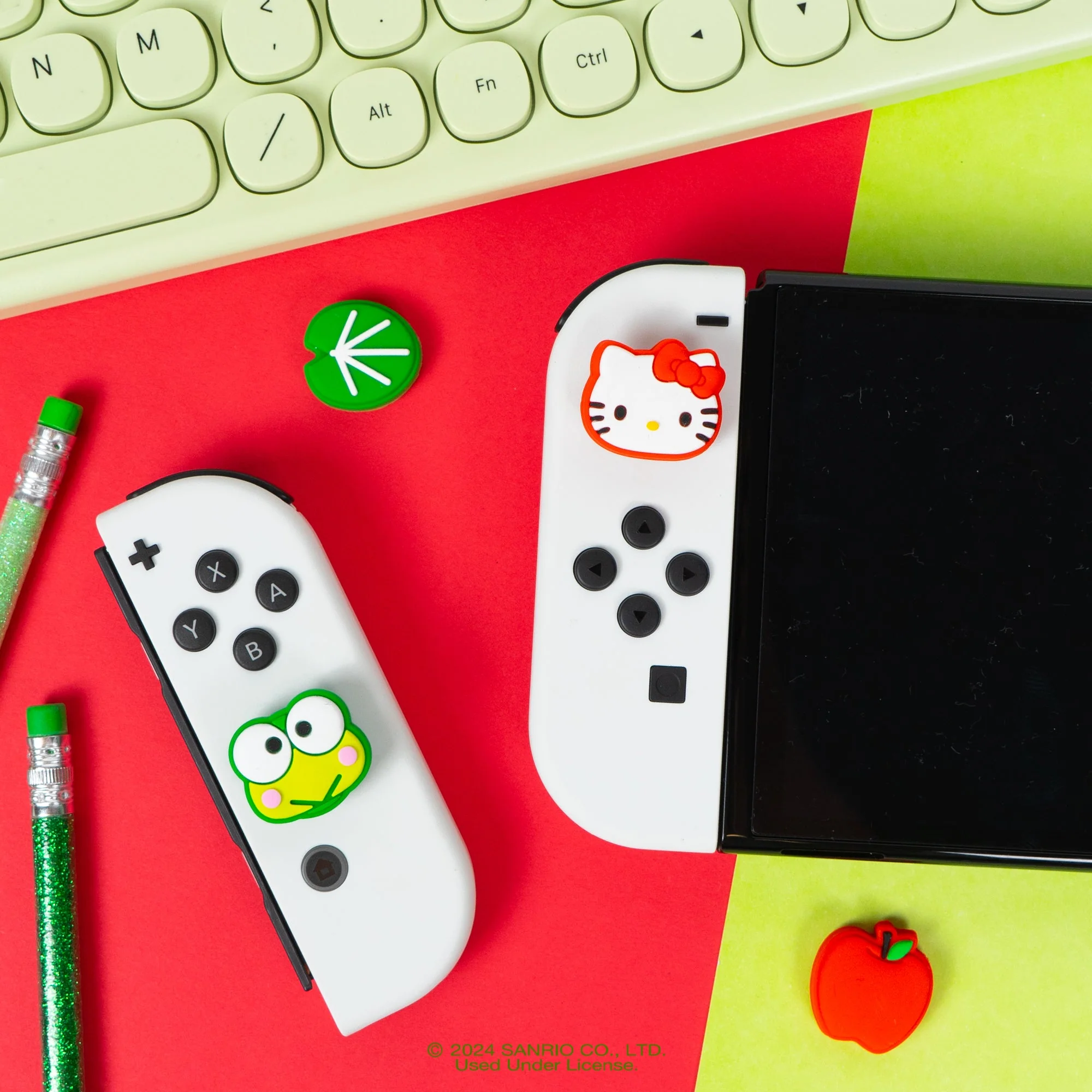 Hello Kitty and Friends Nintendo Switch Grip Caps (Hello Kitty + Keroppi) - Image 3