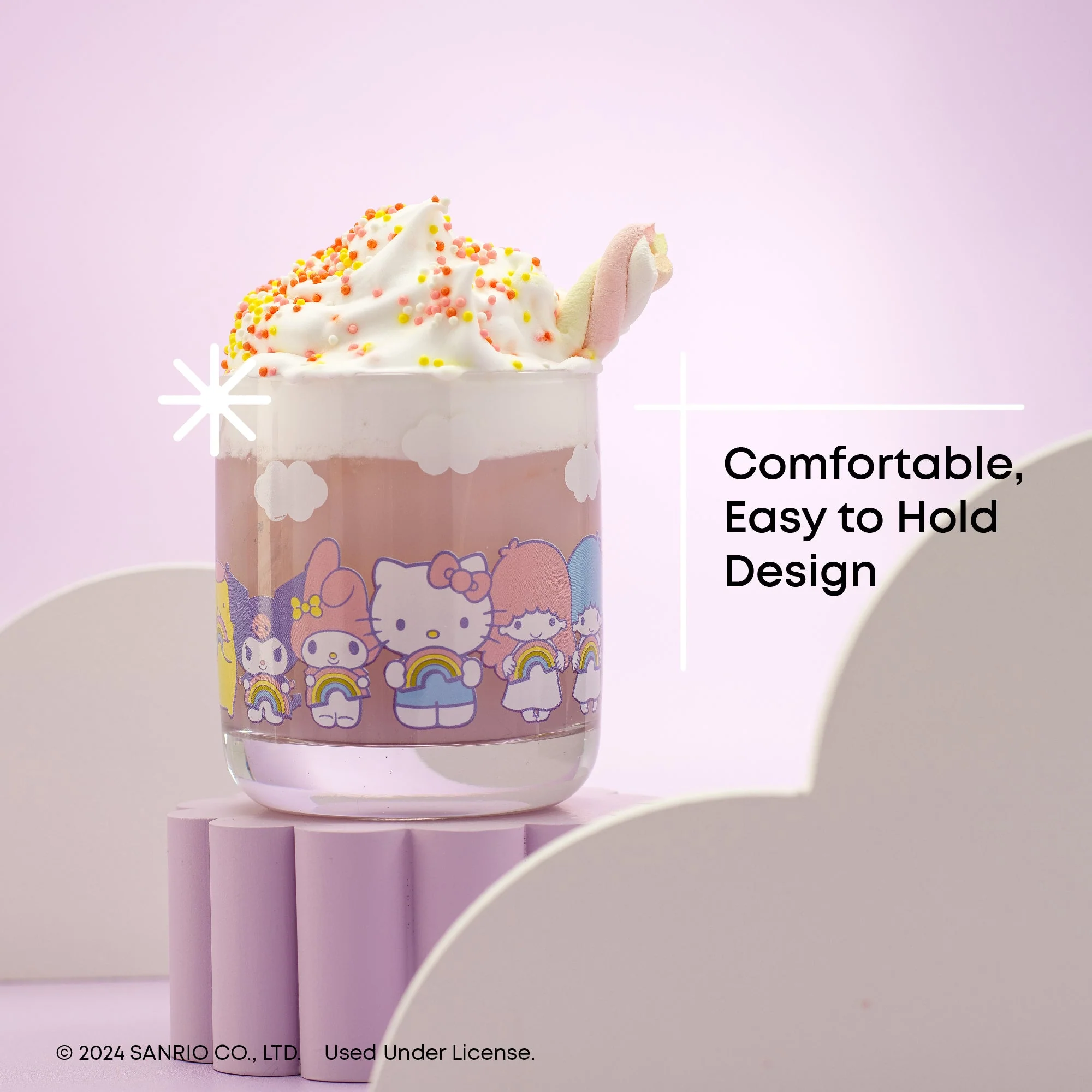 Hello Kitty and Friends Rainbow Short Drinking Glasses (Set of 4) - Image 4