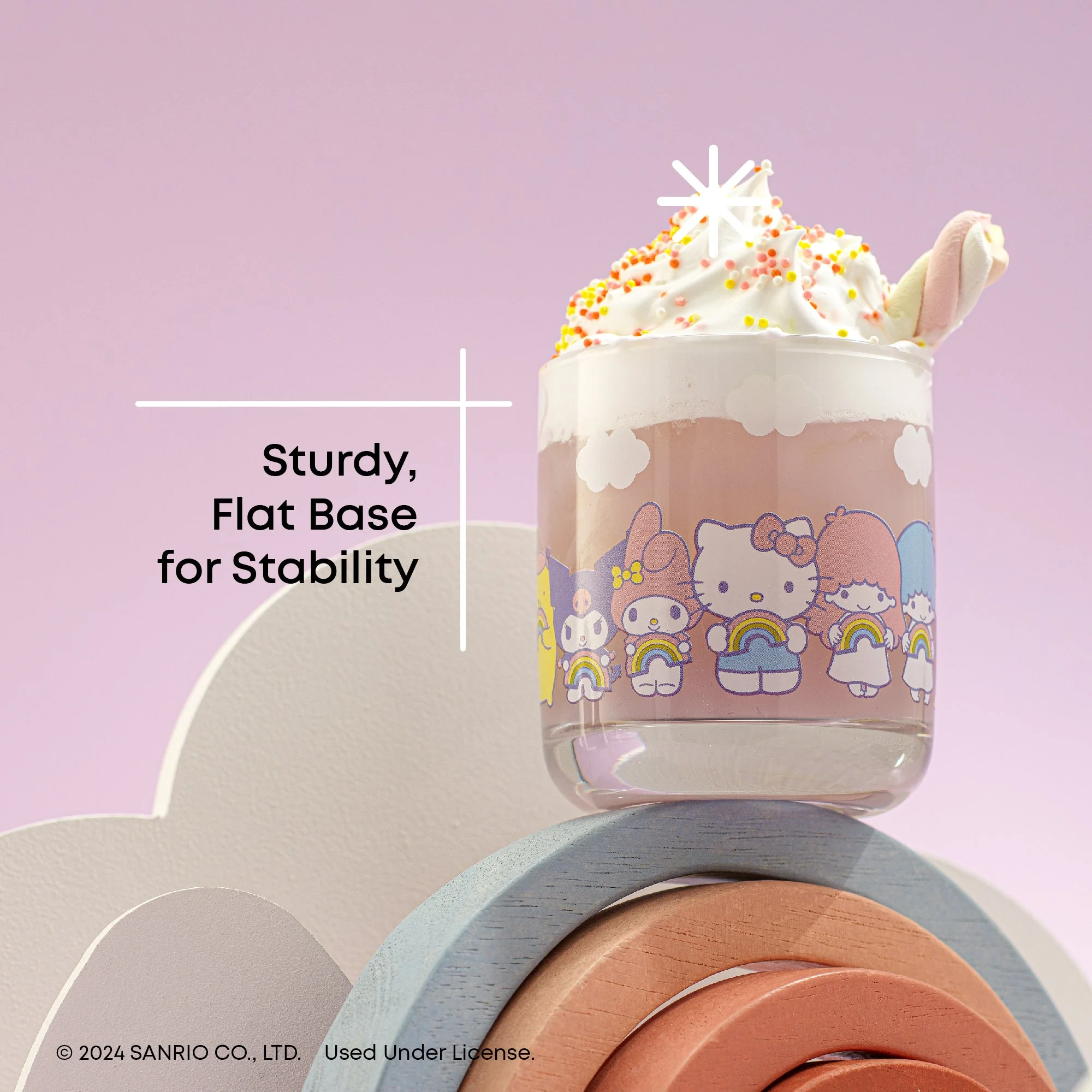 Hello Kitty and Friends Rainbow Short Drinking Glasses (Set of 4) - Image 5