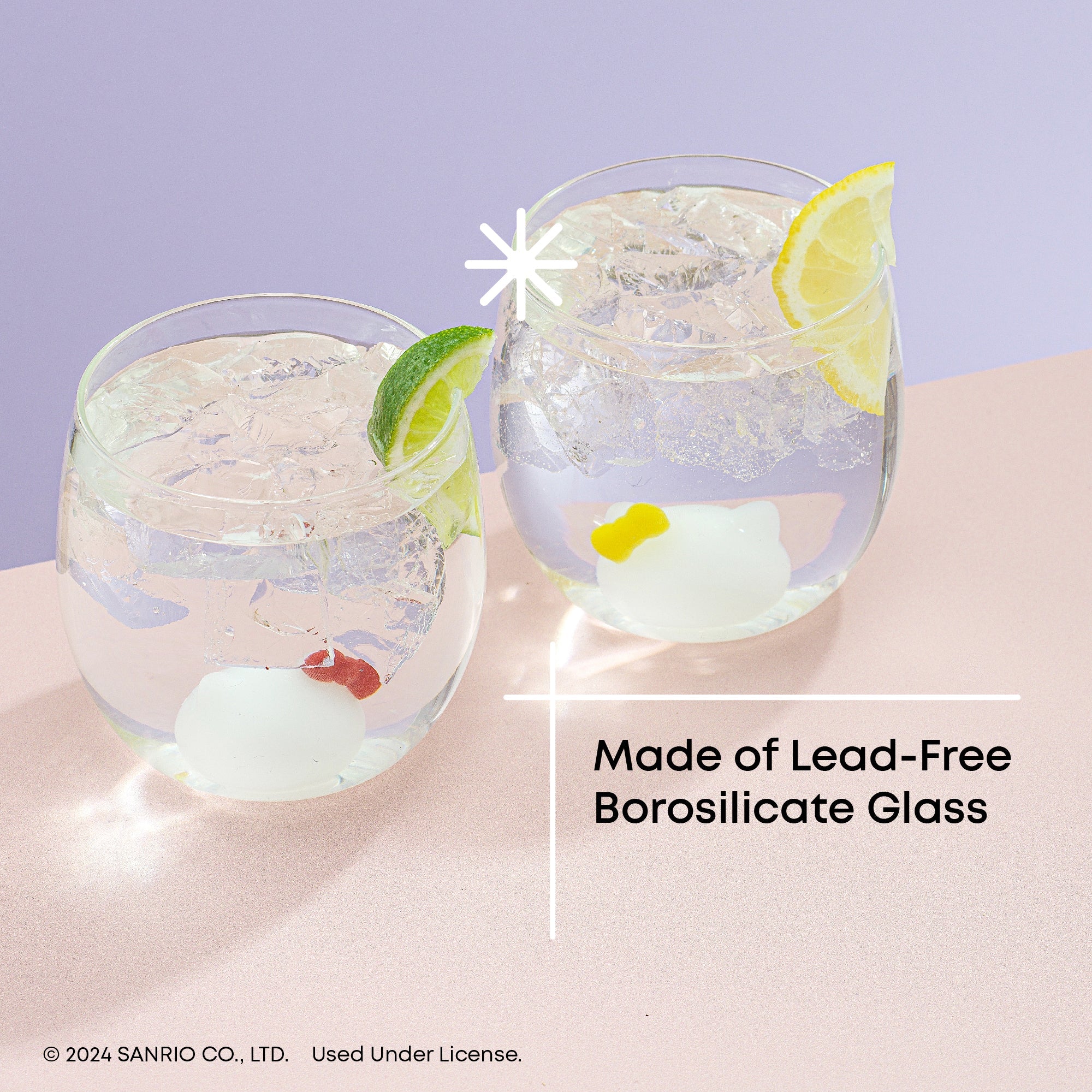 Hello Kitty and Mimmy 3D Icon Short Drinking Glasses (Set of 2) - Image 4