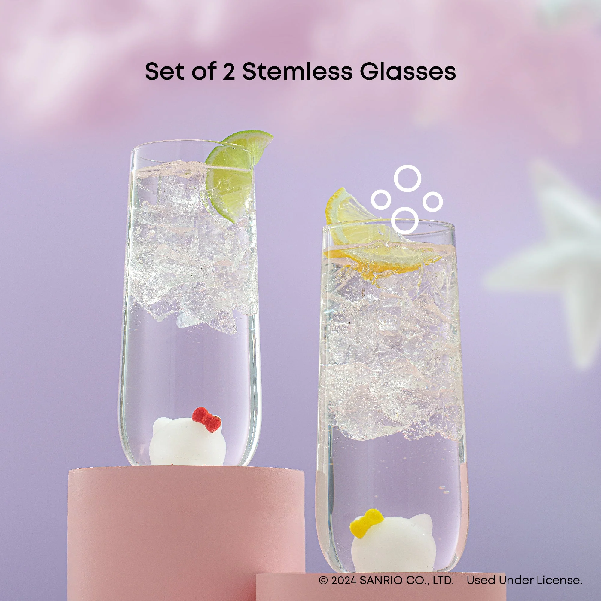 Hello Kitty and Mimmy 3D Icon Tall Drinking Glasses (Set of 2) - Image 4