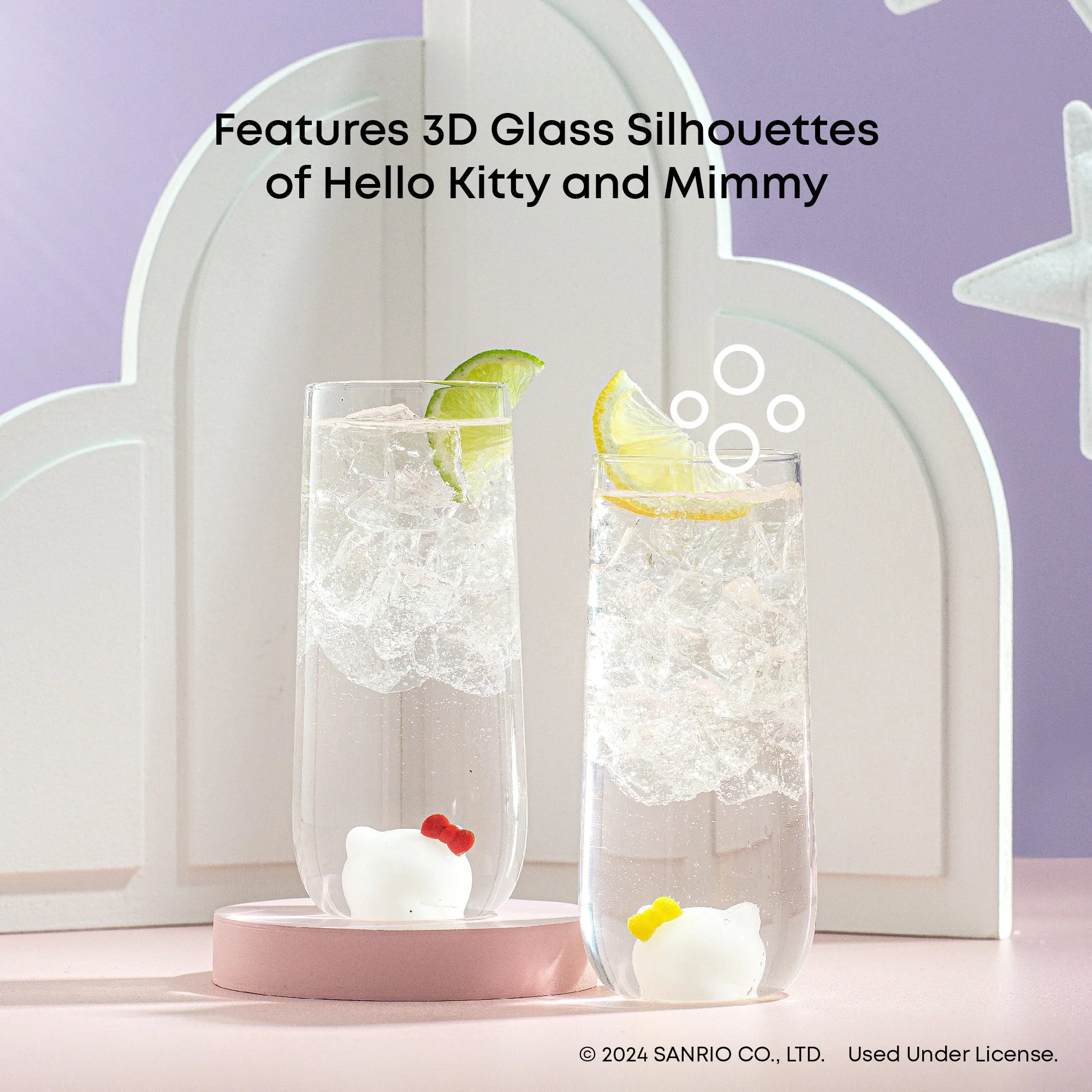 Hello Kitty and Mimmy 3D Icon Tall Drinking Glasses (Set of 2) - Image 7
