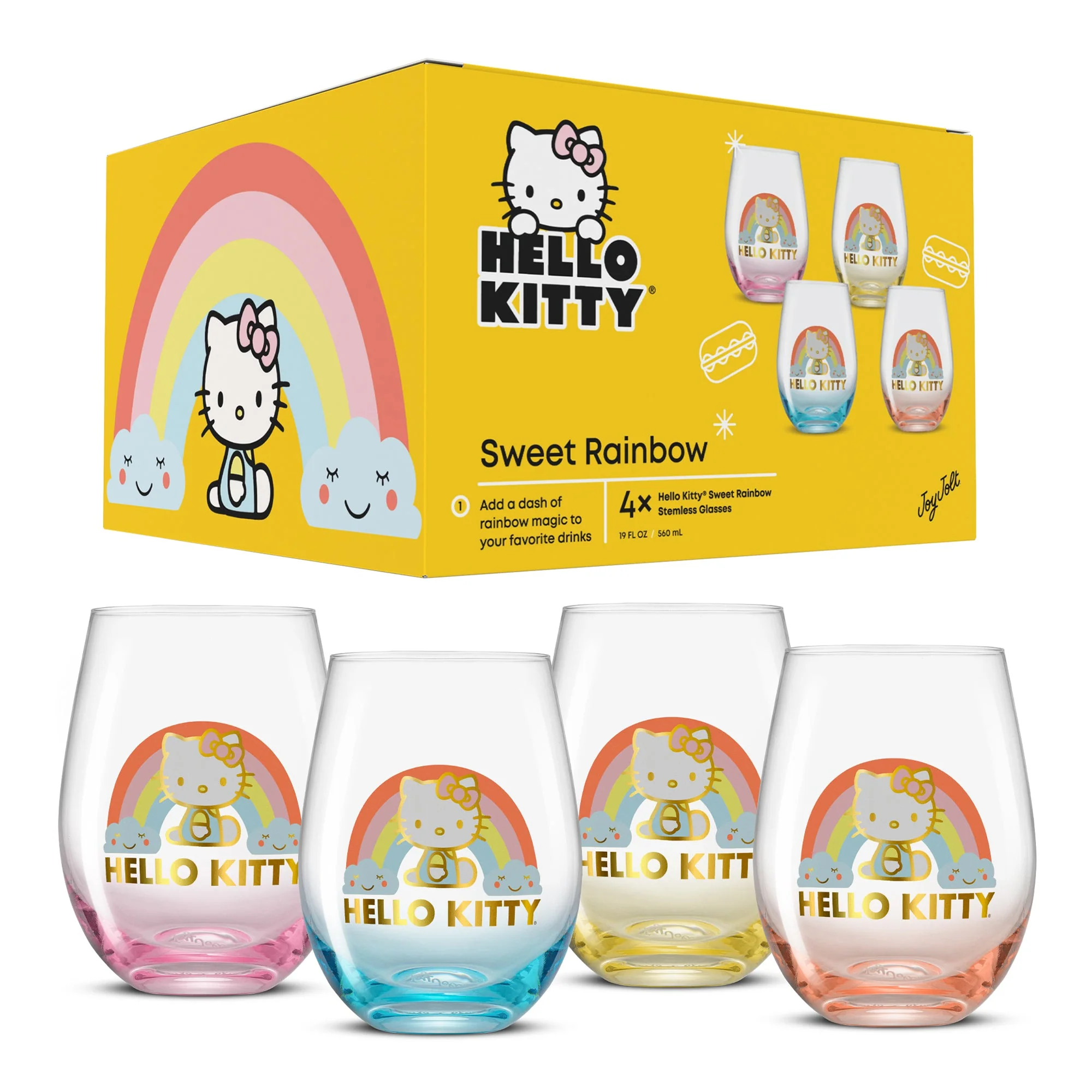 Hello Kitty Sweet Rainbow Stemless Glasses (Set of 4) - Image 12