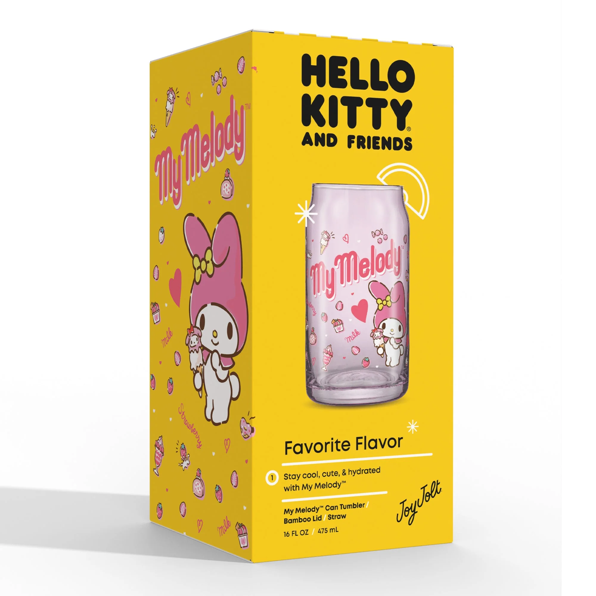 My Melody Favorite Flavor Lidded Glass Tumbler - Image 11