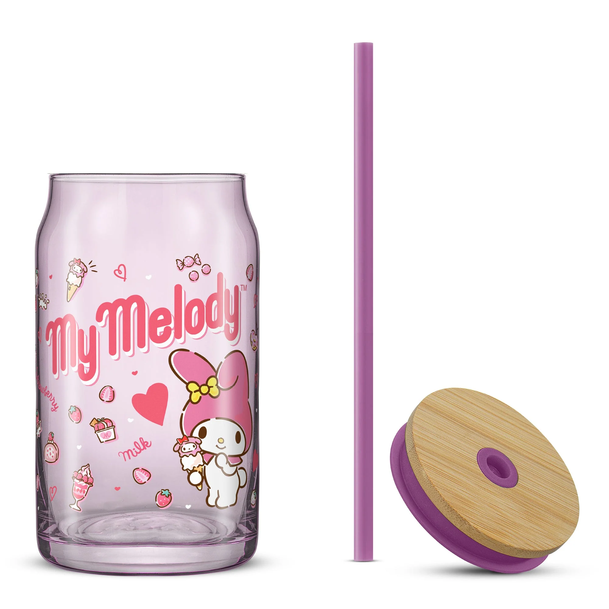 My Melody Favorite Flavor Lidded Glass Tumbler - Image 9