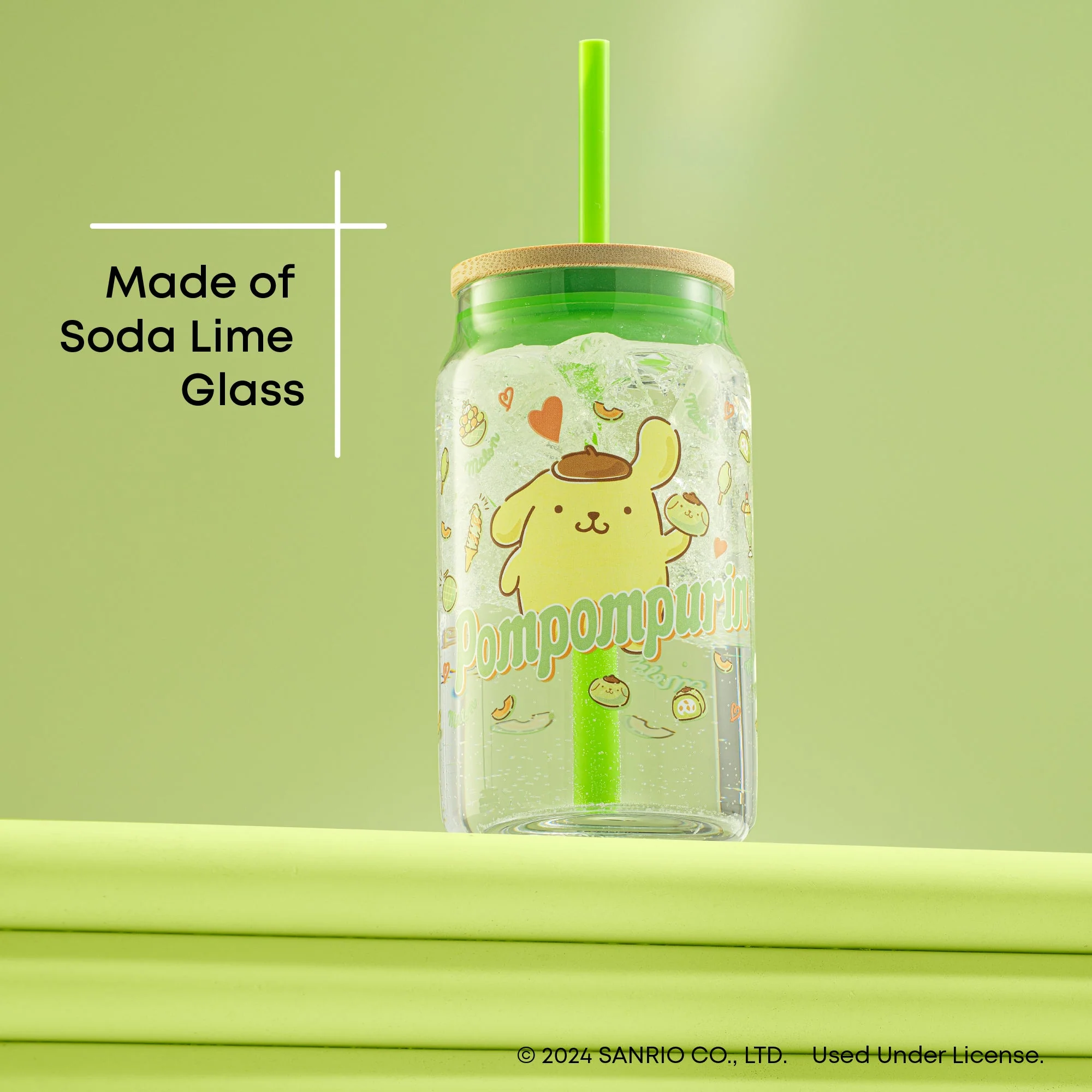 Pompompurin Favorite Flavor Lidded Glass Tumbler - Image 4
