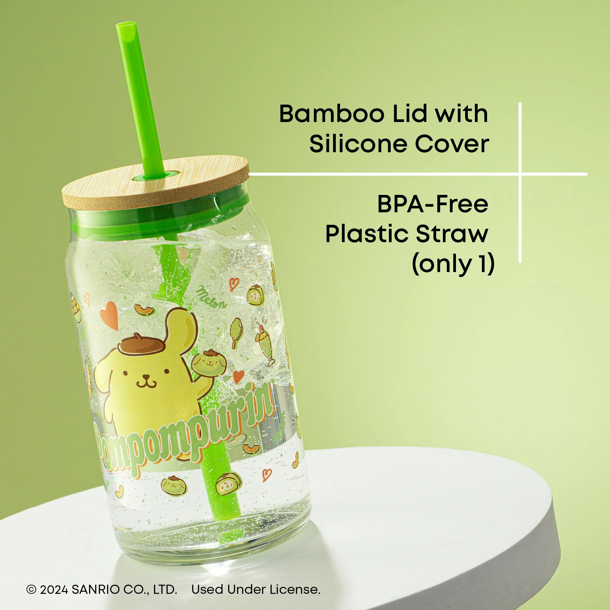 Pompompurin Favorite Flavor Lidded Glass Tumbler - Image 6
