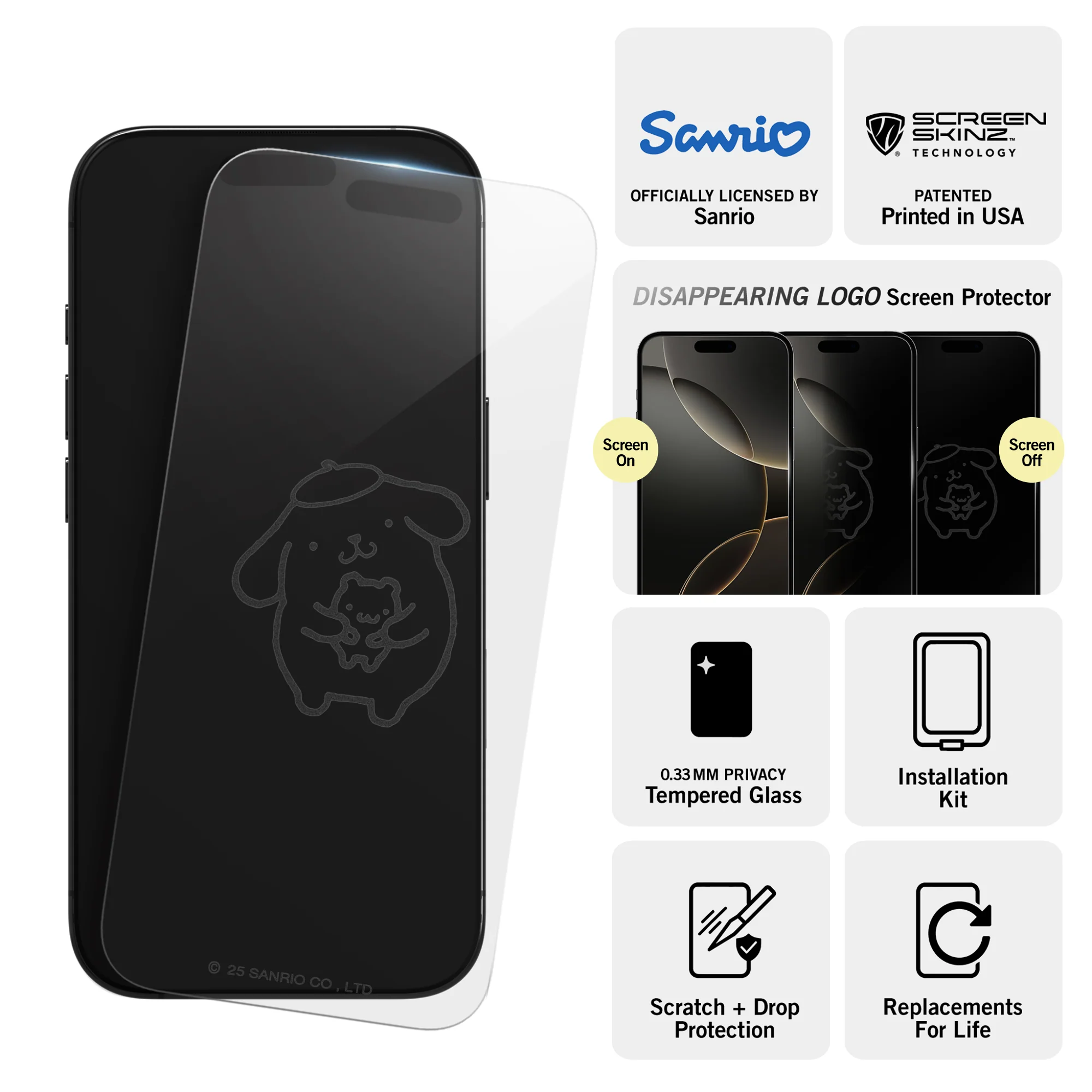 Pompompurin x Screen Skinz Hug iPhone Clear Screen Protector - Image 3