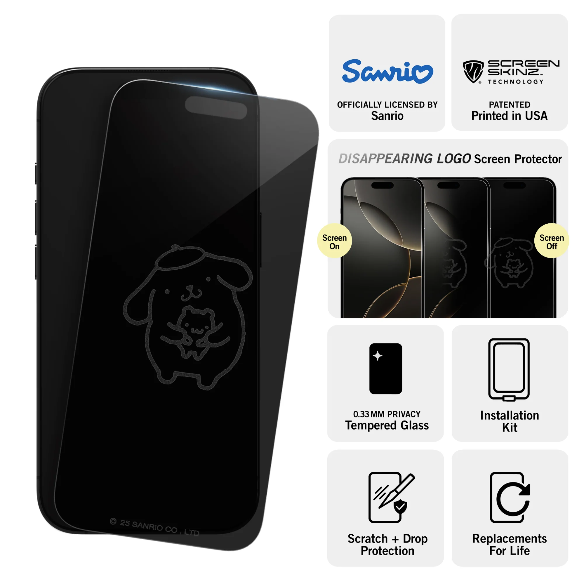 Pompompurin x Screen Skinz Hug iPhone Privacy Screen Protector - Image 3